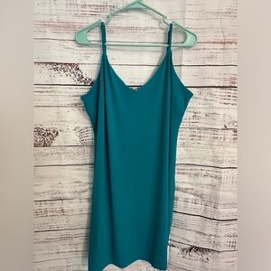 Express Slip Dress. Teal/Turquoise. Size XL.